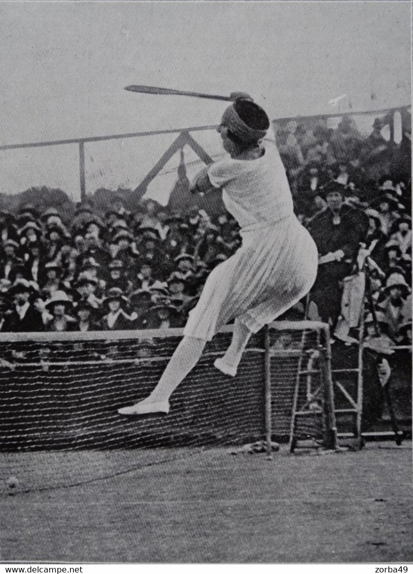 Suzanne Lenglen à Wimbledon  Superbe Document  1922 - Andere & Zonder Classificatie