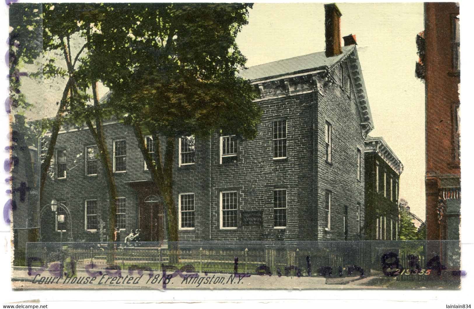 - Kingston NY, (Ontario ), Court House érected In 1918, Cliché Peu Courant, épaisse, Non écrite, Pub, Glacée TBE, Scans. - Kingston