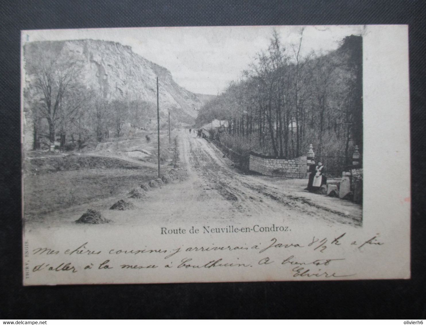 CP BELGIQUE (V2210) Route De NEUVILLE EN CONDROZ (2 Vues) Editeur Thiry Engis - 1902 - Neupre