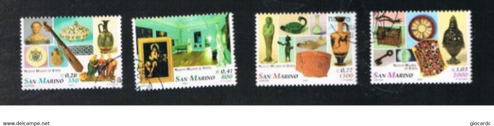 SAN MARINO - UN 1811.1814   -  2001 MUSEO DI STATO      (COMPLET SET OF 4) - USED° - Oblitérés