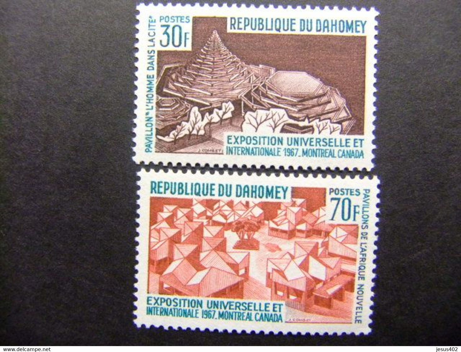 56 REPUBLIQUE DAHOMEY (BENIN) 1967 / EXPOSITION INTERNATIONALE DE MONTRÉAL / YVERT 255 / 256 ** MNH - 1967 – Montreal (Kanada)