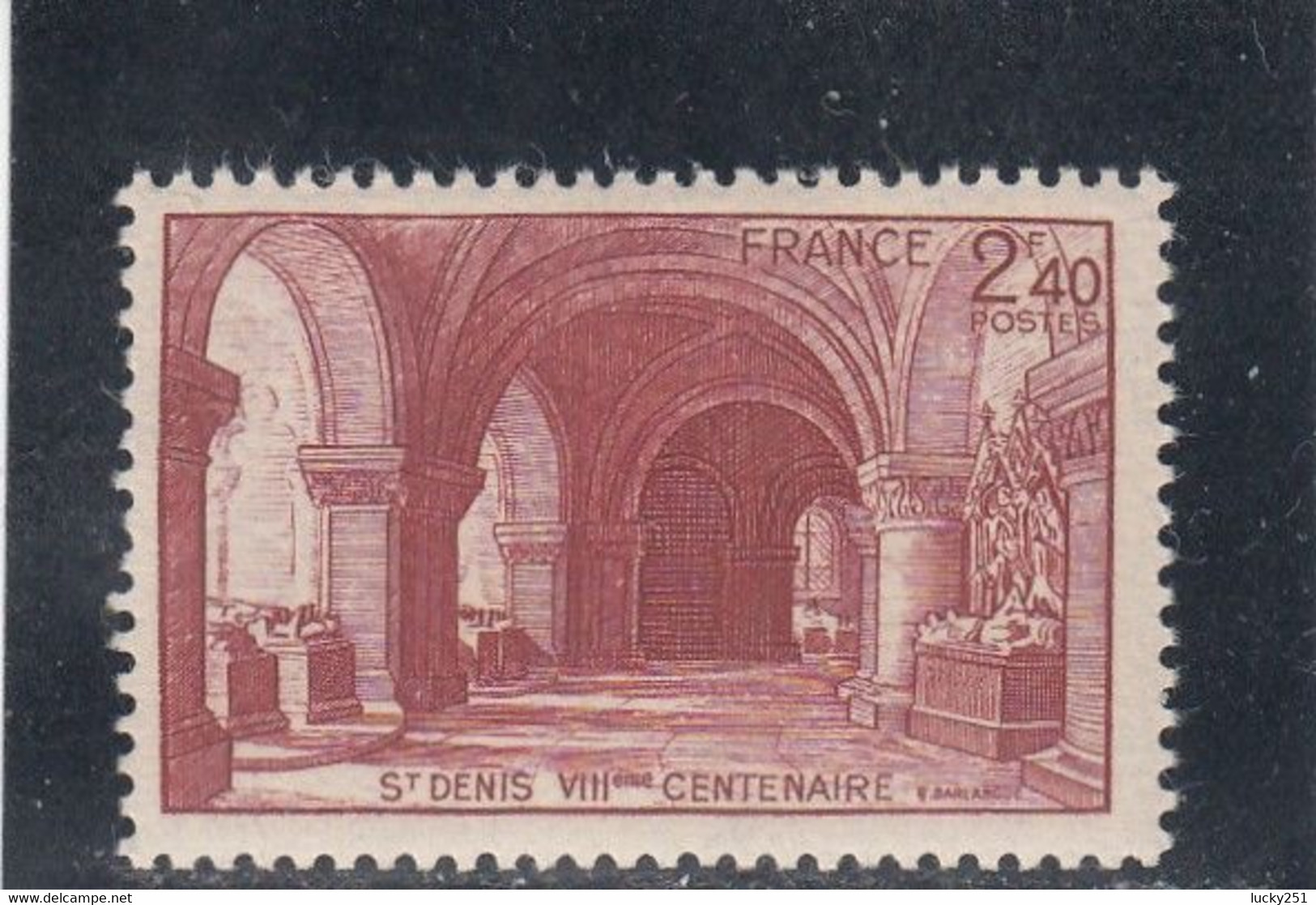 France - Année 1944 - Neuf** - N°YT 661** - Basilique St-Denis - Unused Stamps