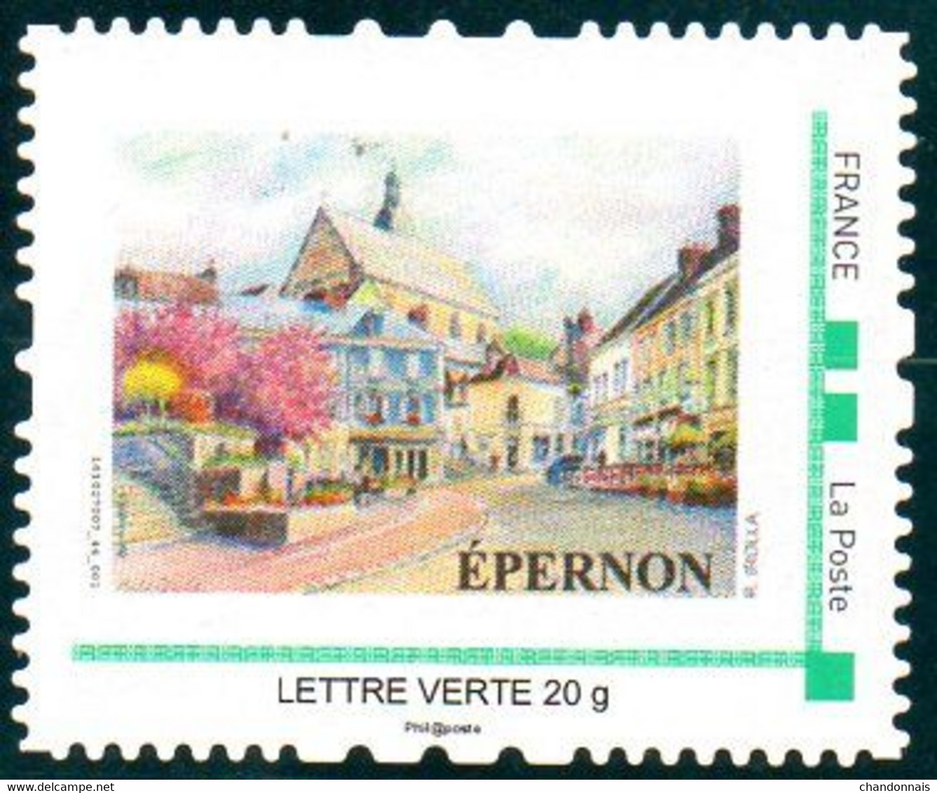 (EL1) Personnalisé (MTAM) Neuf Epernon N° 16 L  Vue Du Centre Ville Avec L'église - Ungebraucht