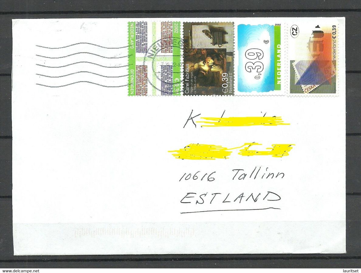 NEDERLAND Netherlands 2022 Cover To Estonia - Cartas & Documentos