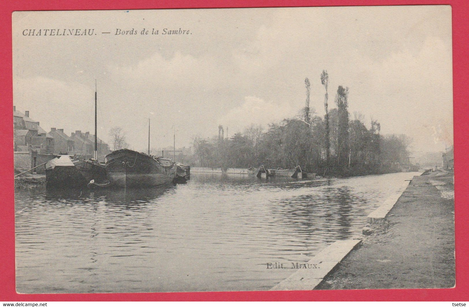 Châtelineau - Bords De Sambre - Confluent - Péniches - 1909 ( Voir Verso ) - Chatelet