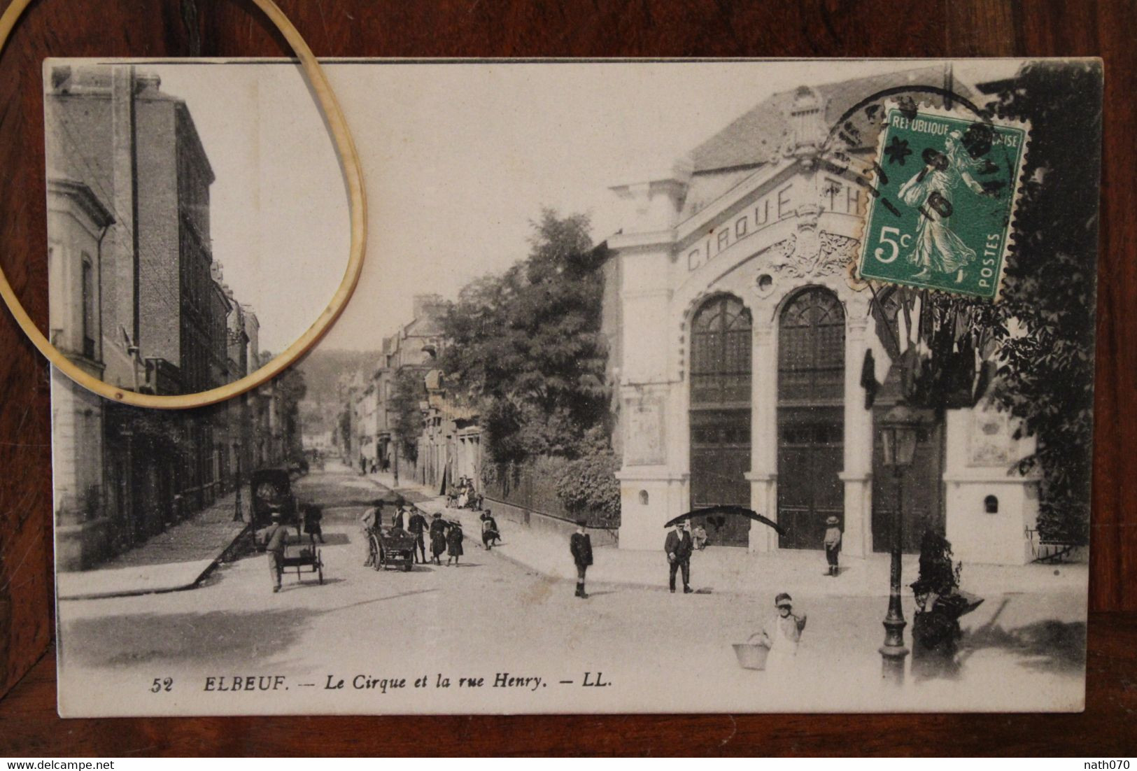 1916 Cpa Ak Elbeuf Le Cirque Et La Rue Henry Animée Voyagée - Elbeuf