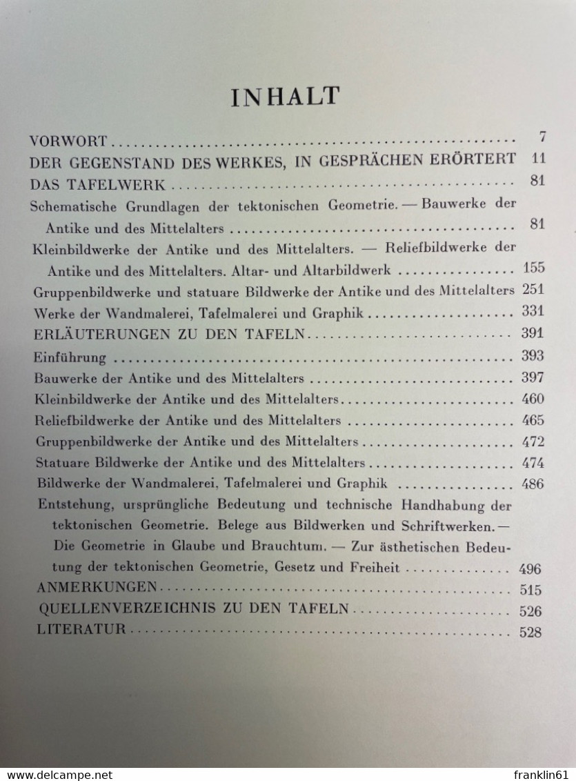 Vom Geheimnis Der Form Und Der Urform Des Seins. - Architectuur