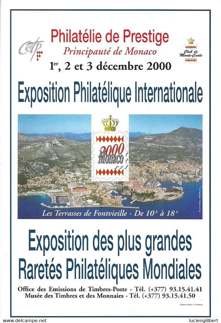 MONACO  -  TIMBRE  N° 2229  -  S.A.S. RAINIER III  -  EXPO PHILATELIQUE 2000  - LES 4 EVANGELISTES - Lettres & Documents