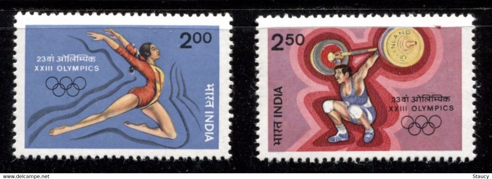 India 1984 23rd XXIII OLYMPIC GAMES 2v MNH As Per Scan - Other & Unclassified