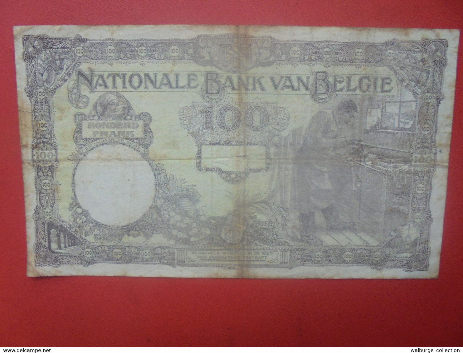 BELGIQUE 100 FRANCS 1924 Circuler (B.27) - 100 Francs & 100 Francs-20 Belgas