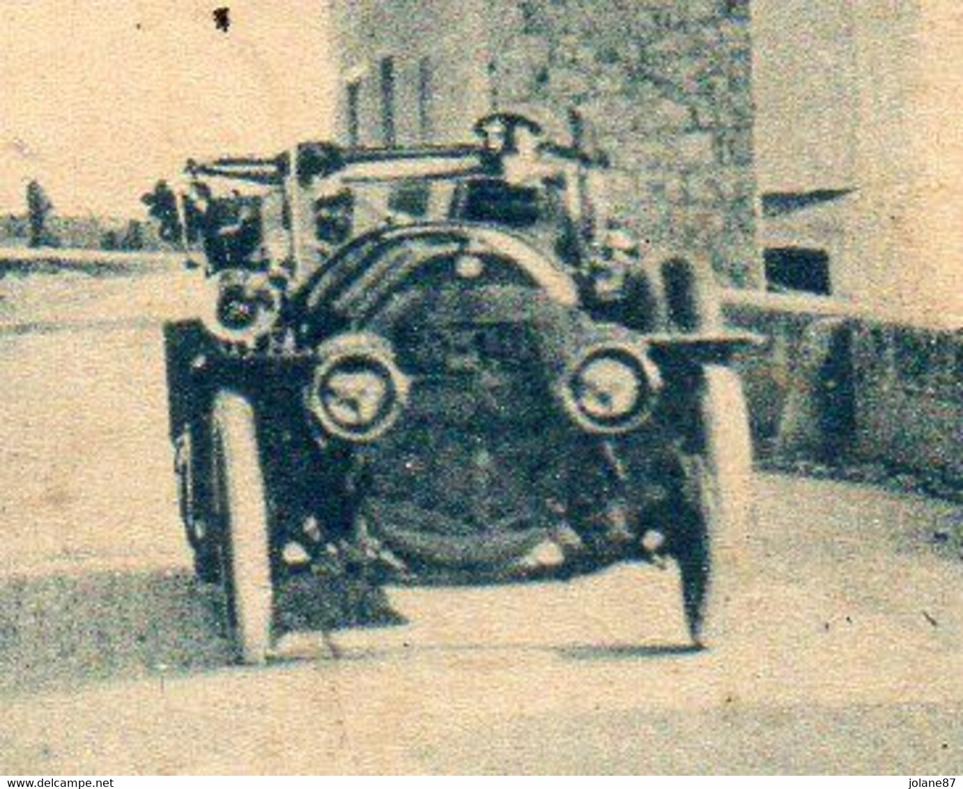 CPA  06       MENTON      -    FRONTIERA ITALIANA               VIEILLE VOITURE - Douane