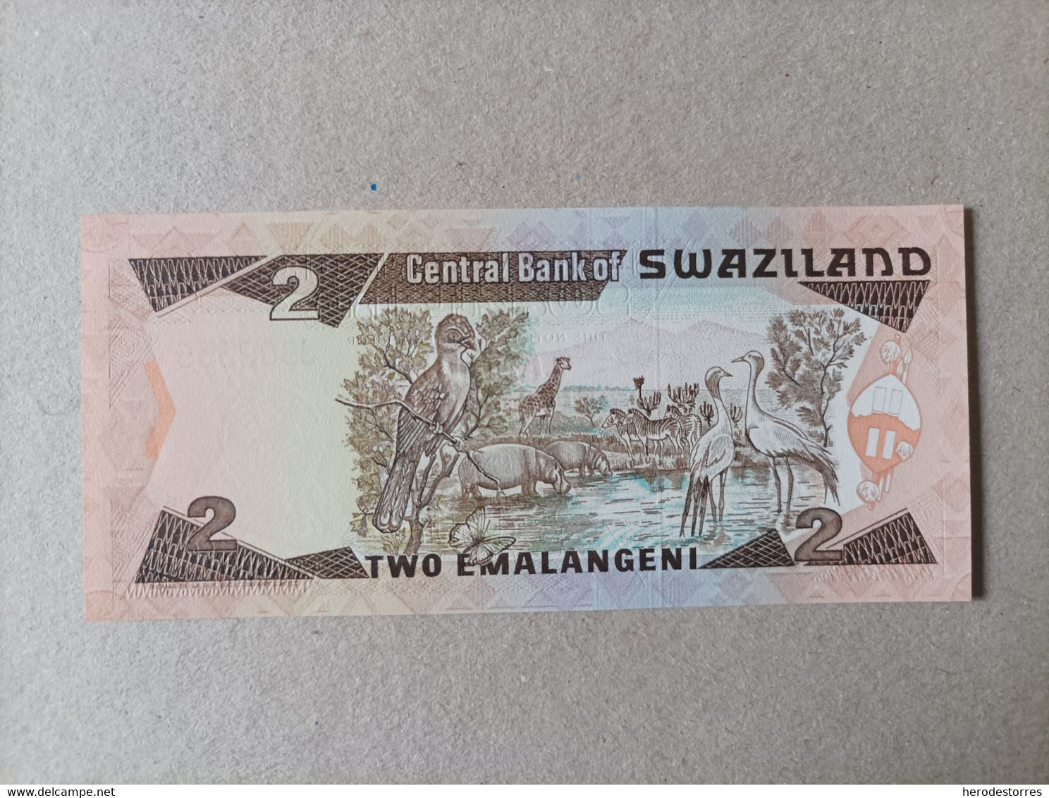 Billete De Swaziland De 2 Emalangeni, Año 1987, UNC - Swaziland