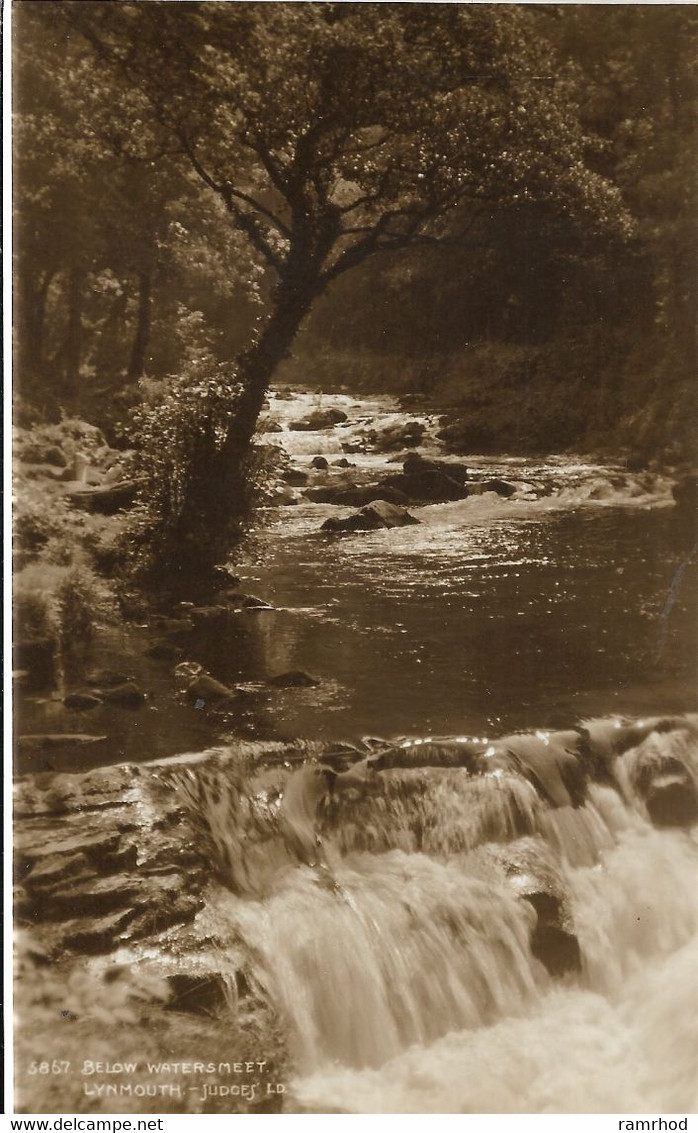 LYNMOUTH, Below Watersmeet (Publisher - Judges Of Hastings) Date - Unknown, Unused - Lynmouth & Lynton