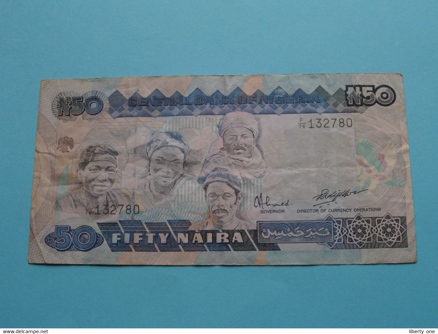 50 Fifty NAIRA - 1991 - F/76 132780 ( For Grade See SCANS ) Circulated ! - Nigeria