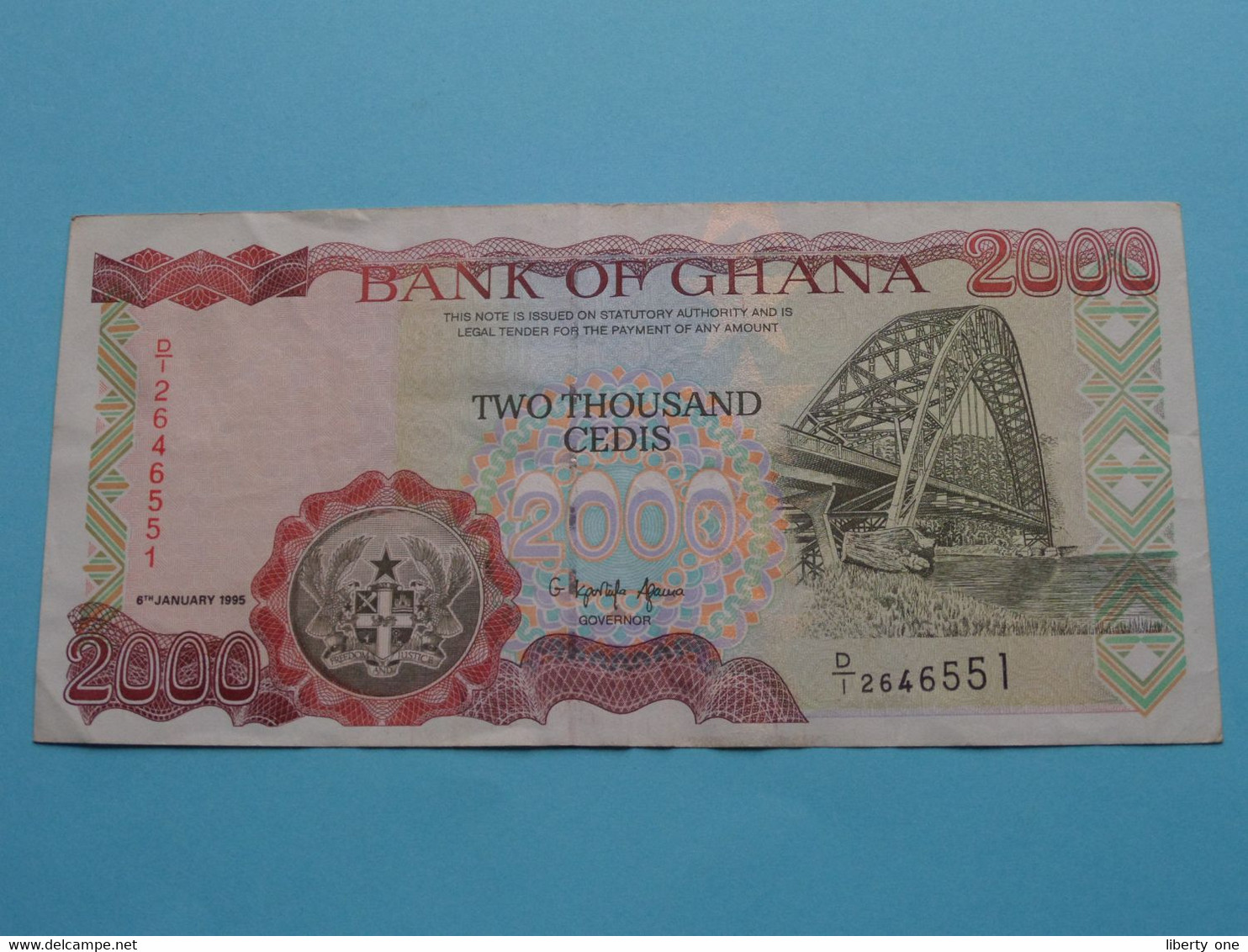 2000 Two Thousand CEDIS - 6 Jan 1995 - D/I 2646551 ( For Grade See SCANS ) Circulated ! - Ghana
