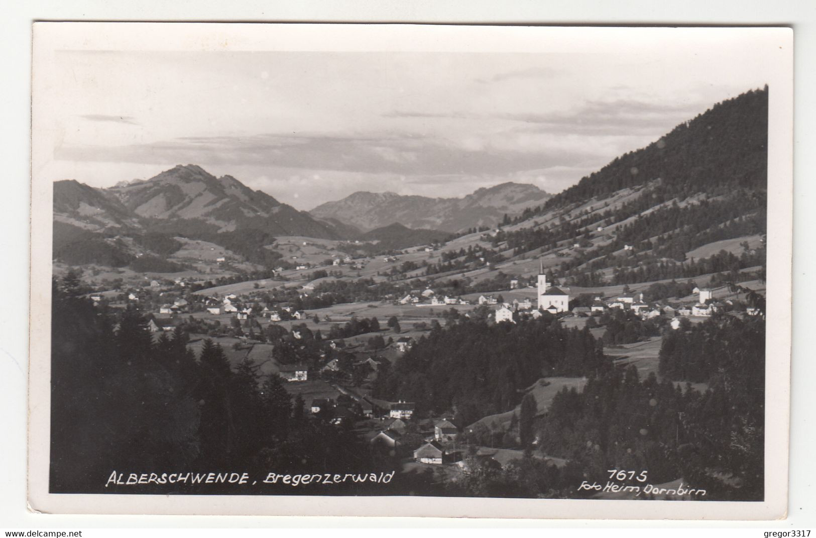 C1161) ALBERSCHWENDE  Bregenzerwald   Häuer Kirche - Bregenzerwaldorte