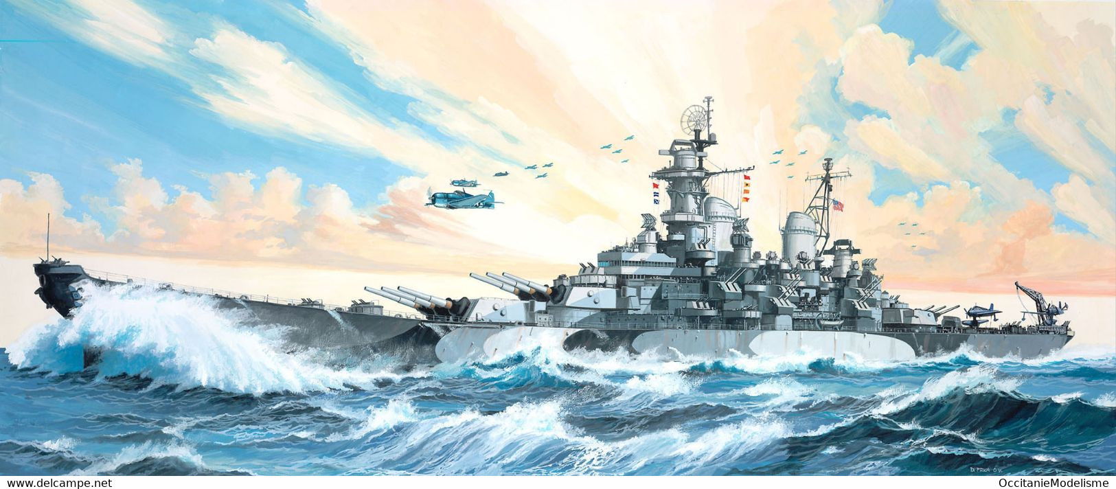 Revell - U.S.S. MISSOURI Mighty Mo US Navy Maquette Cuirassé Kit Plastique Réf. 05092 Neuf NBO 1/535 - Bâteaux