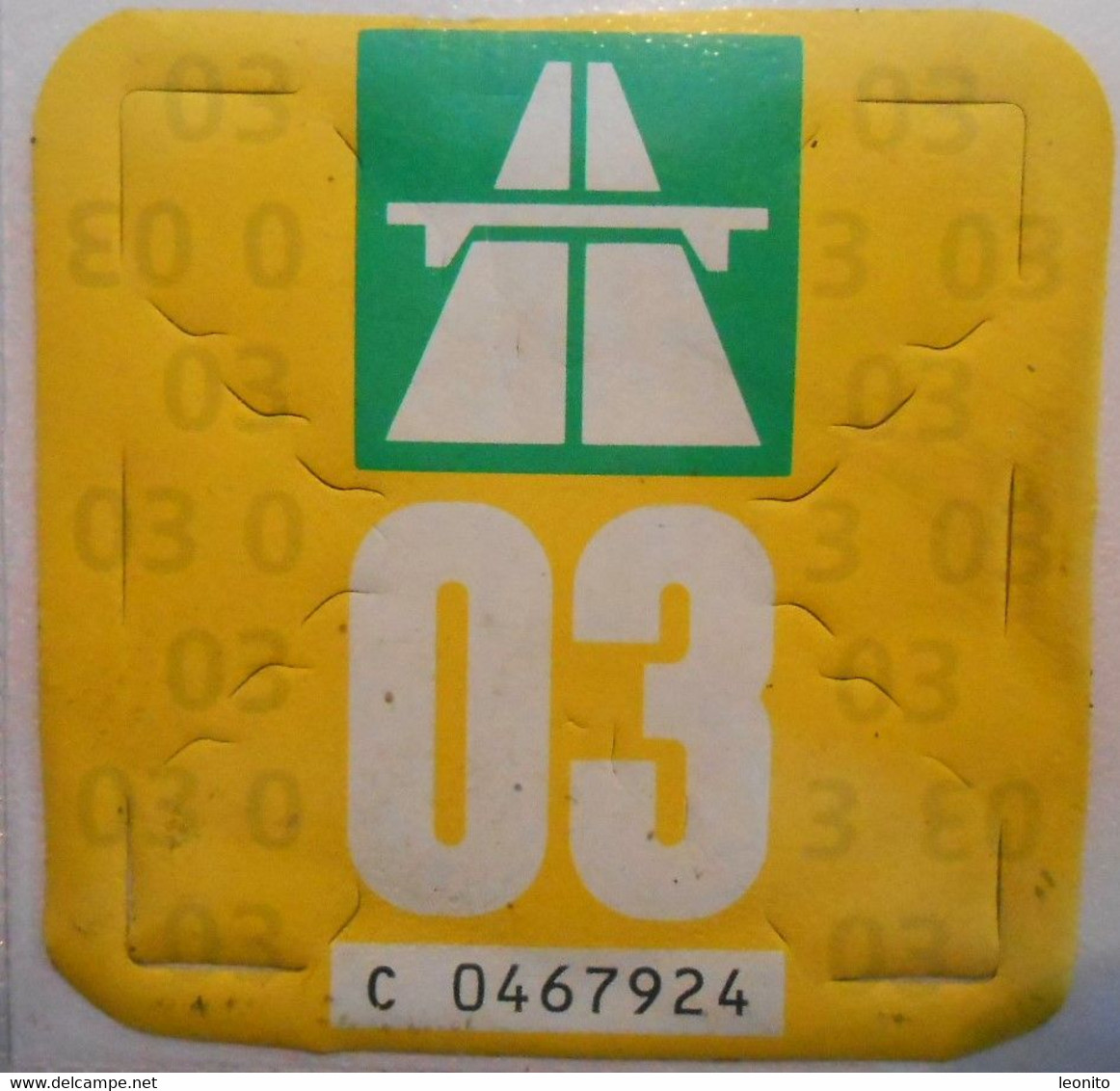 Autobahnvignette Schweiz 2003 - Number Plates