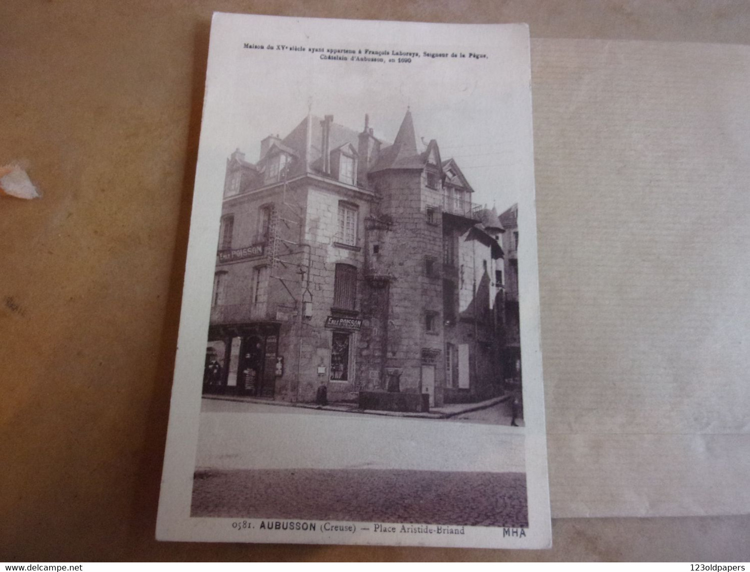 ♥️  23 Creuse Voyagee  AUBUSSON 1938  COMMERCE EMILE POISSON - Aubusson