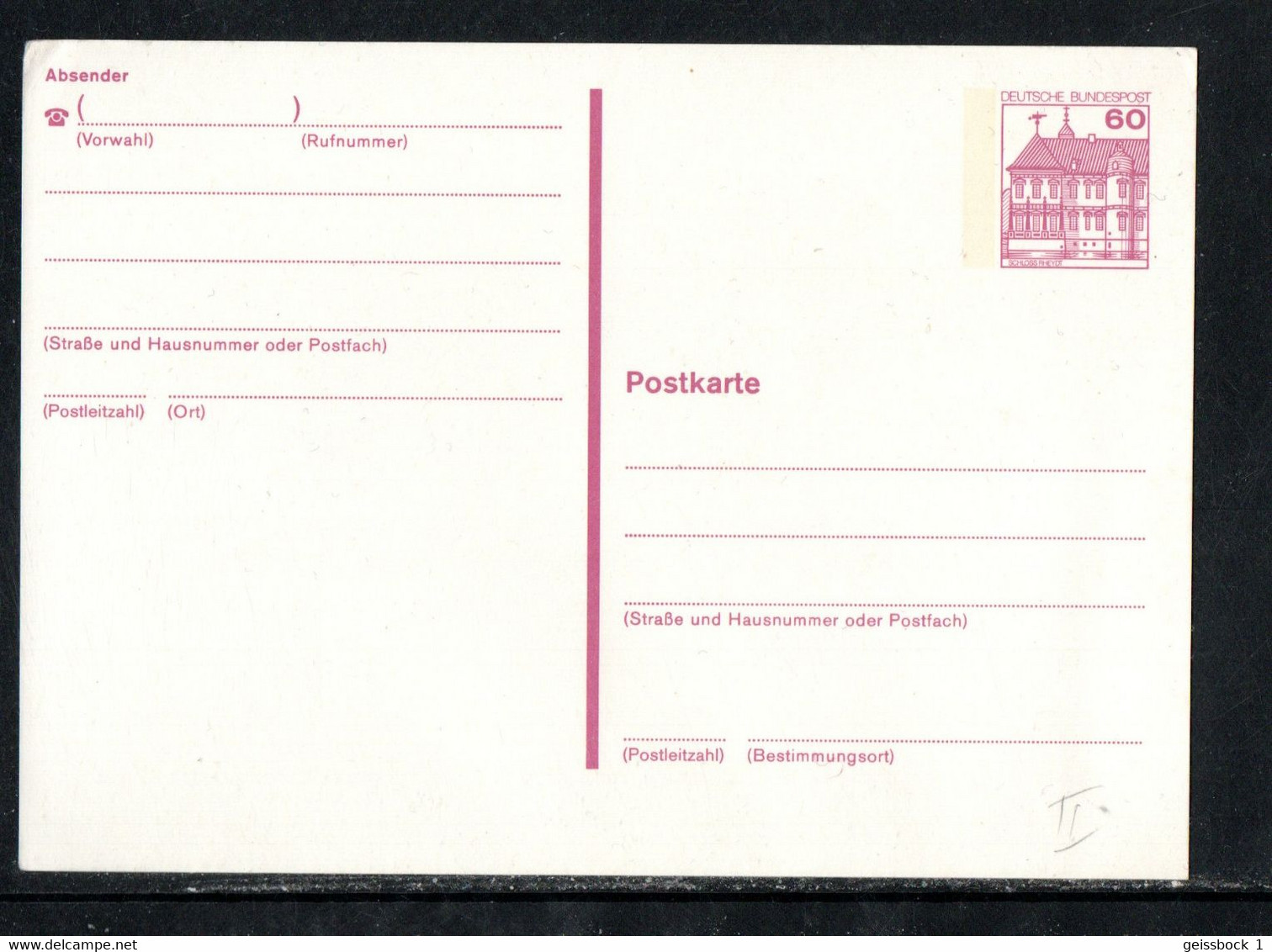 Bund 1982: P 135 II:  Postkarte  **   (B017) - Postkarten - Ungebraucht