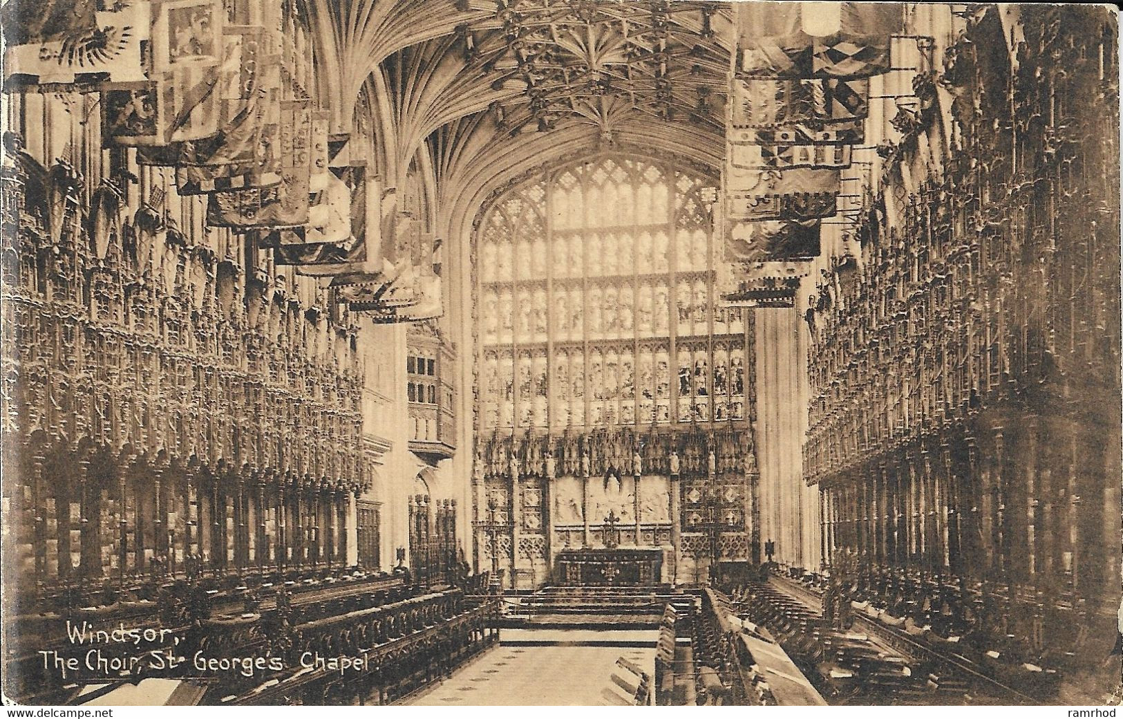 WINDSOR, The Choir, St George's Chapel (Publisher - Unknown) Date - November 1912, Used - Windsor