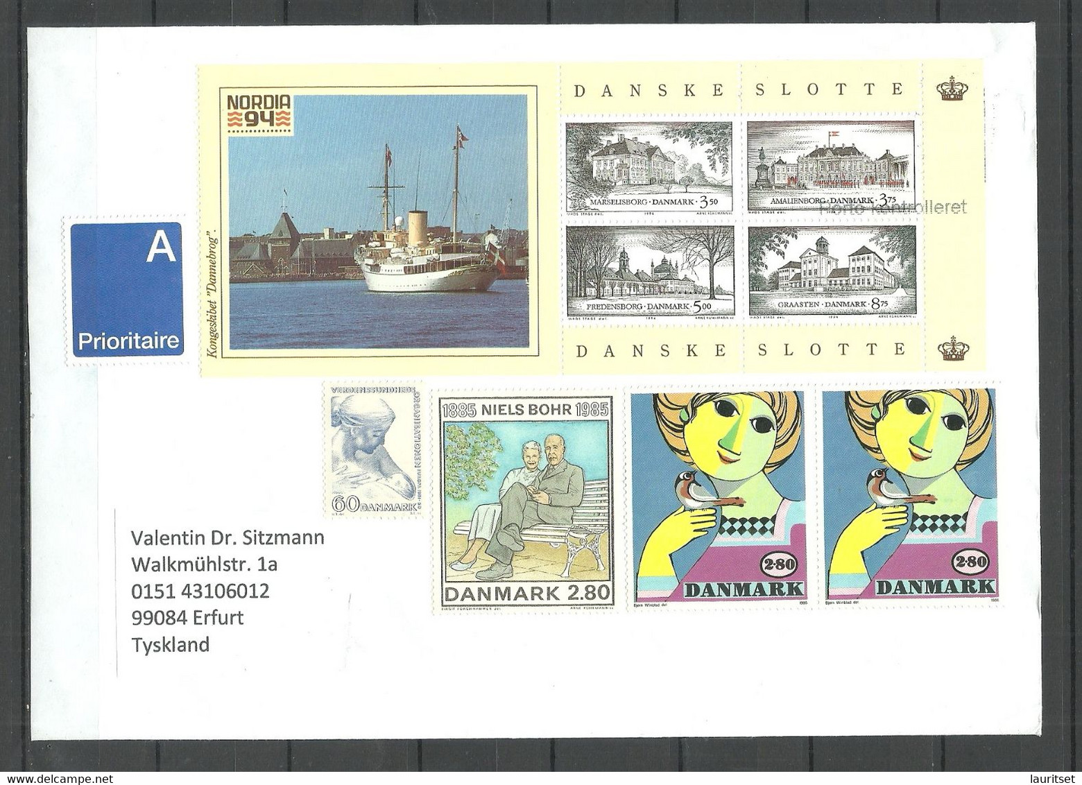 DENMARK 2020 Cover To Germany With Many Nice Stamps O Porto Kontrolleret - Brieven En Documenten