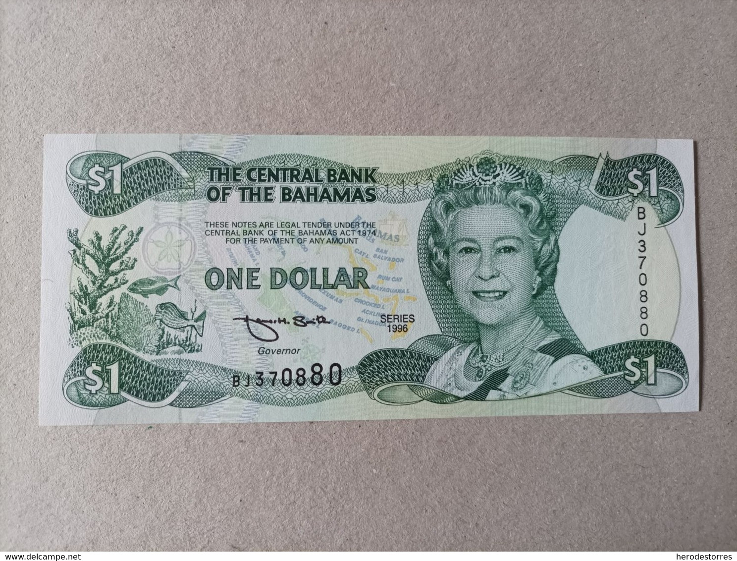 Billete De Bahamas De 1 Dólar, Año 1996, UNC - Bahama's