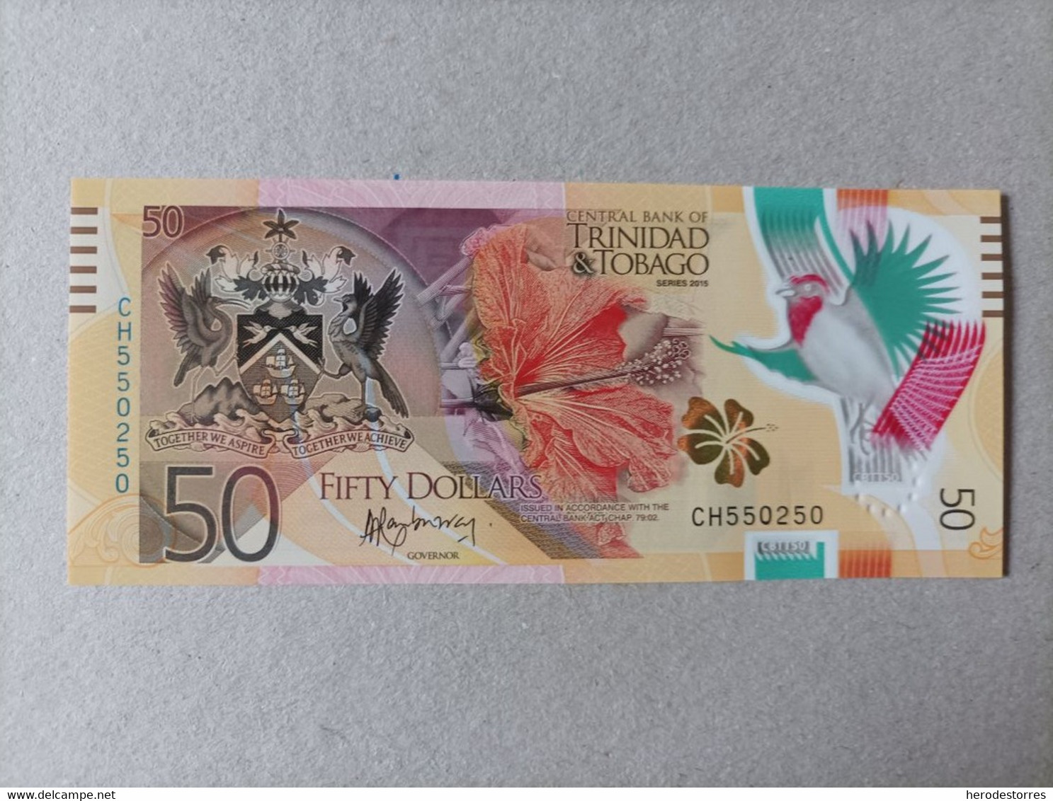 Billete De Trinidad Y Tobago De 50 Dólares, Año 2015, UNC - Trinidad & Tobago