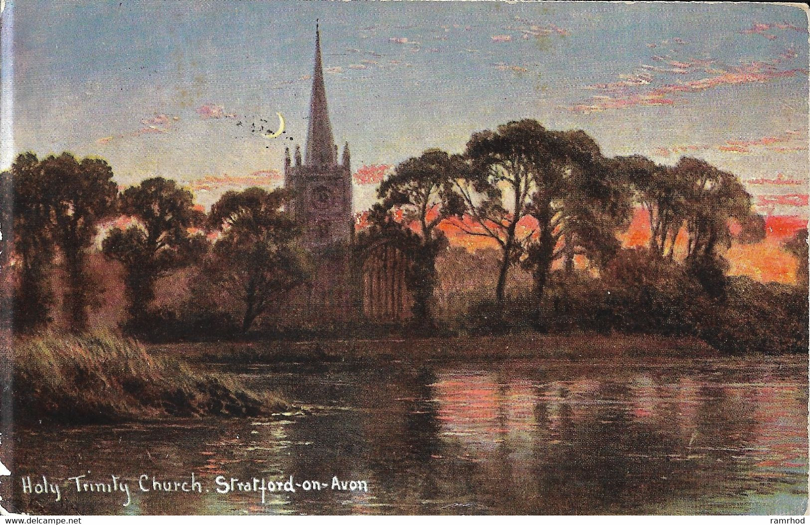 STRATFORD UPON AVON, Holy Trinity Church (Publisher - S Hildesheimer) Date - January 1907, Used - Stratford Upon Avon