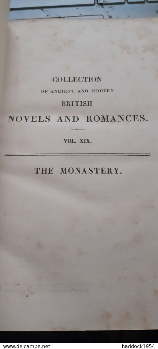 The Monastery WALTER SCOTT Baudry's European Library 1838 - Action/ Adventure