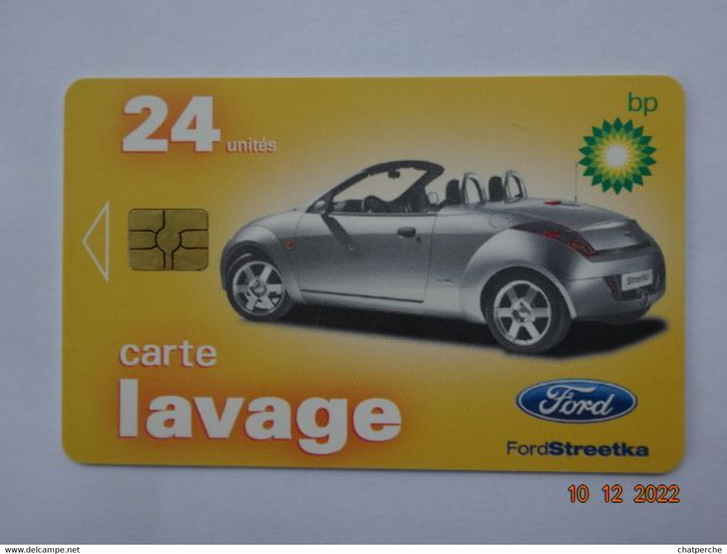 CARTE A PUCE CHIP CARD LAVAGE AUTO BP 24 LAVAGES AUTO AUTOMOBILE FORD COUPE - Colada De Coche