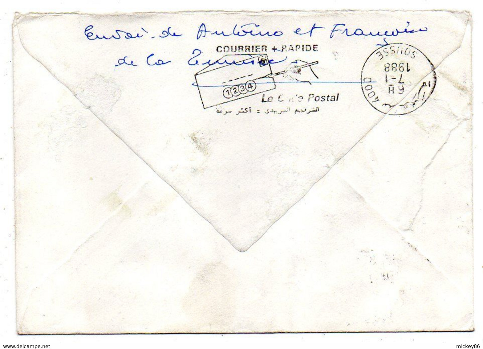 Tunisie - Lettre De Tunisie   Pour  MOUVAUX--59 (France) - Tps Divers   Sur Lettre.. ....cachet  . - Tunisie (1956-...)