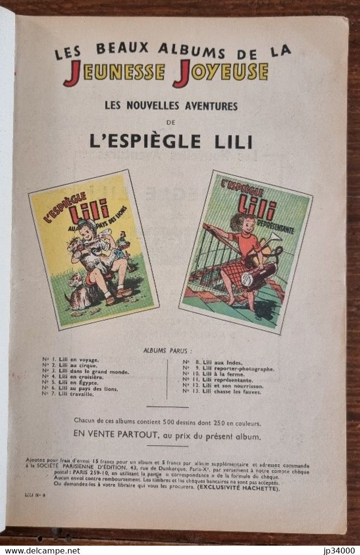 LILI Reporter Photographe N°9 Edition 1954. Chez S.P.E. (couverture Papier) (B) Edition Originale - Lili L'Espiègle