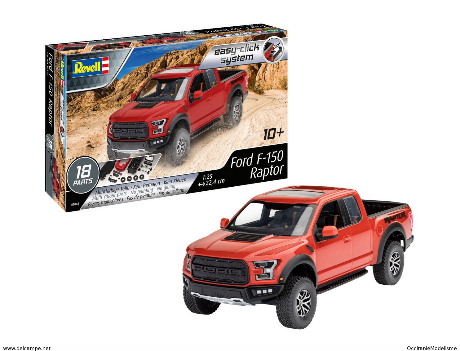 Revell - FORD F-150 RAPTOR Easy-Click Maquette Kit Plastique Réf. 07048 Neuf NBO 1/25 - Automobili