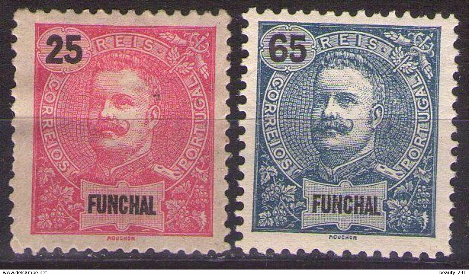 FUNCHAL 1898 LOT King Carlos Mouchon  MH* - Funchal