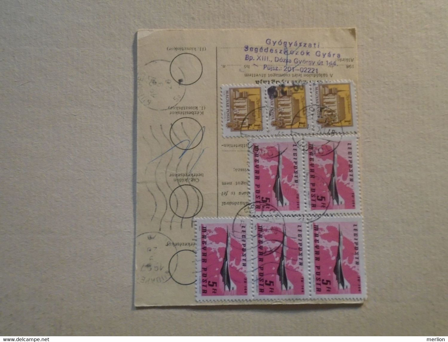 D191930  Hungary  - Parcel Delivery Note - Many Stamps  Tokod  1987 - Postpaketten