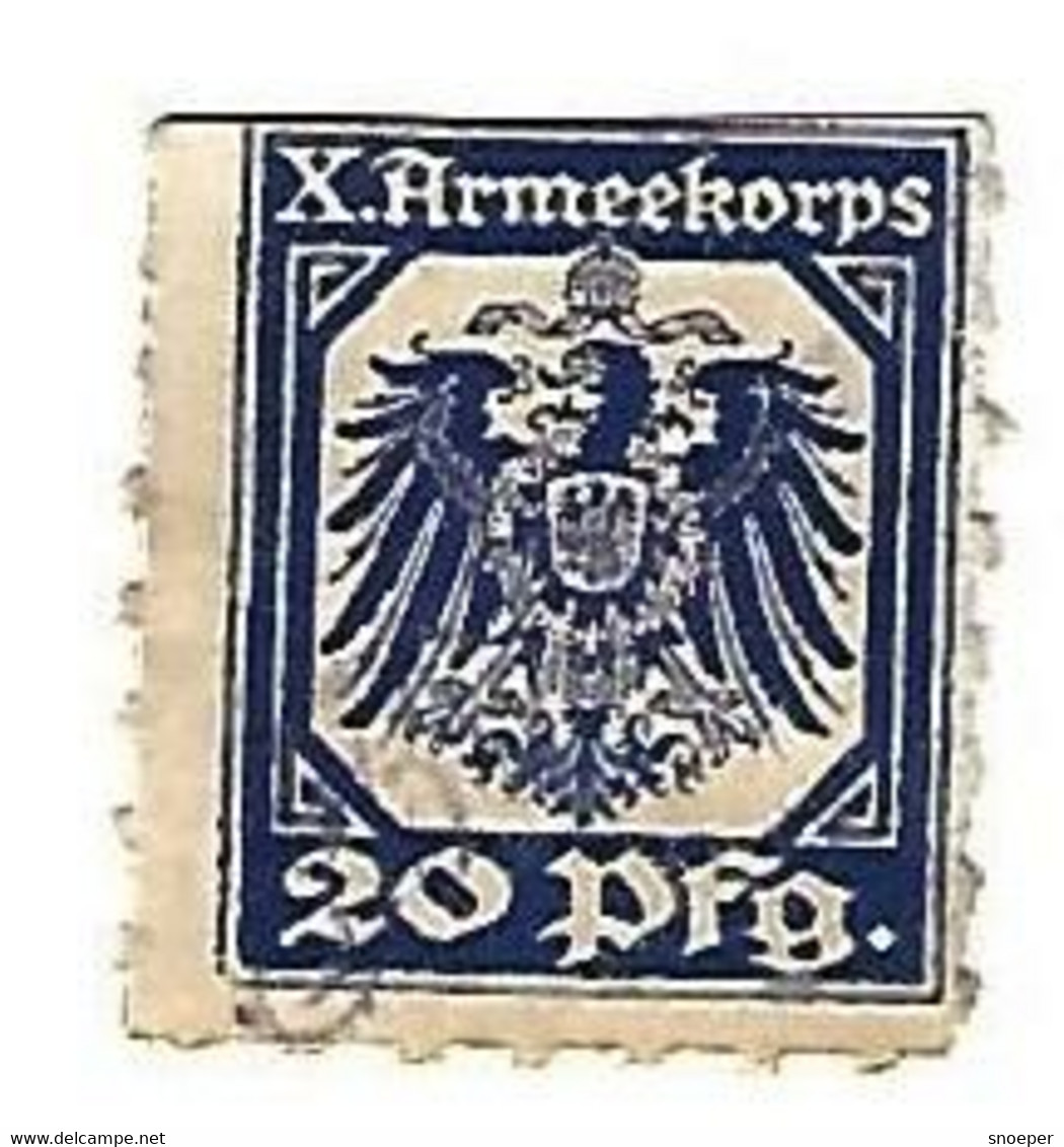 *germany  Kriegsgefangenen Lager Hannover  X  ARMEEKORPS 20 Pfennig    05.13 - Andere & Zonder Classificatie