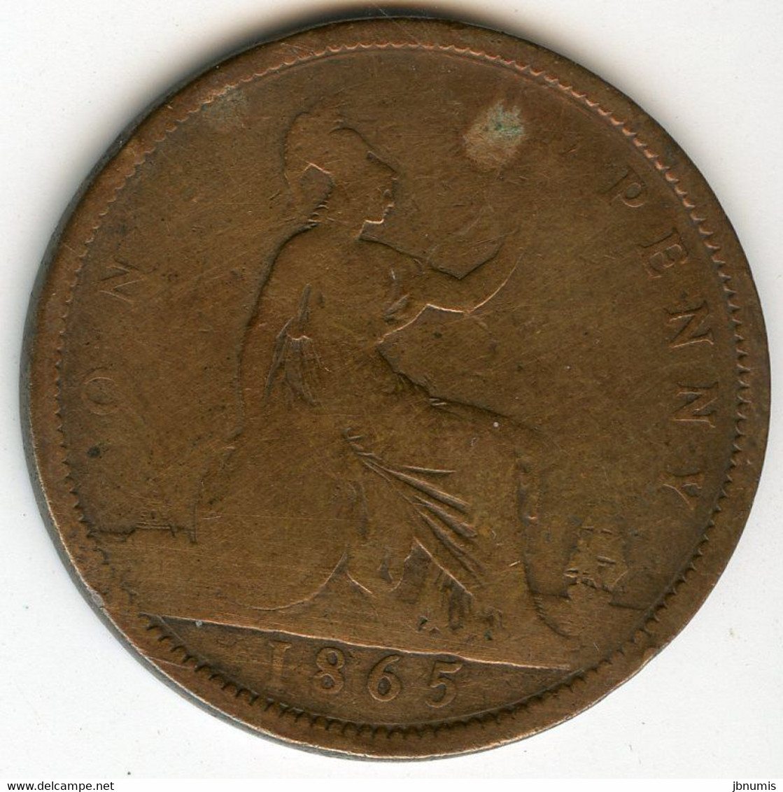 Grande-Bretagne Great Britain 1 Penny 1865 KM 749.2 - D. 1 Penny