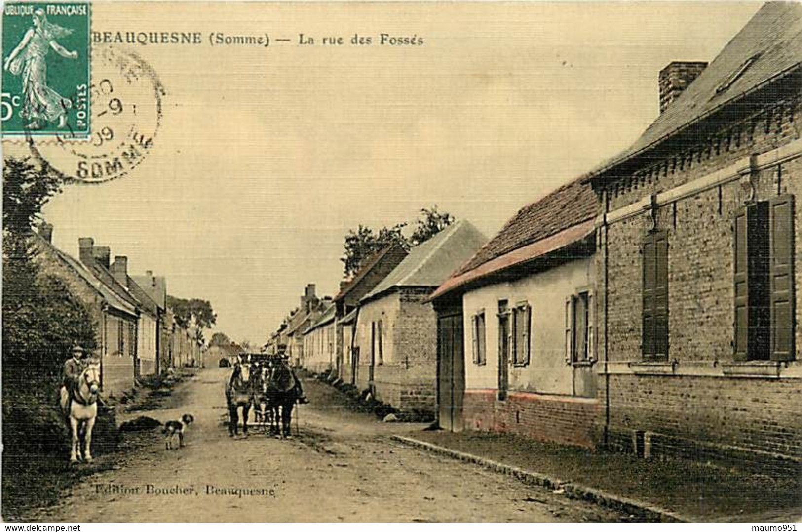 80 BEAUQUESNE - LA RUE DES FOSSES - Beauquesne