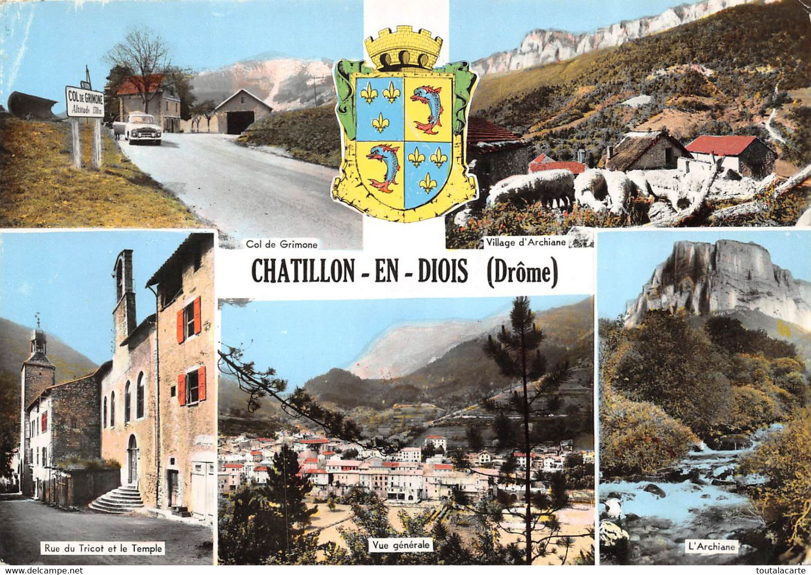 CPSM 26 CHATILLON EN DIOIS MULTI VUES  Grand Format  15 X 10,5 Cm - Châtillon-en-Diois