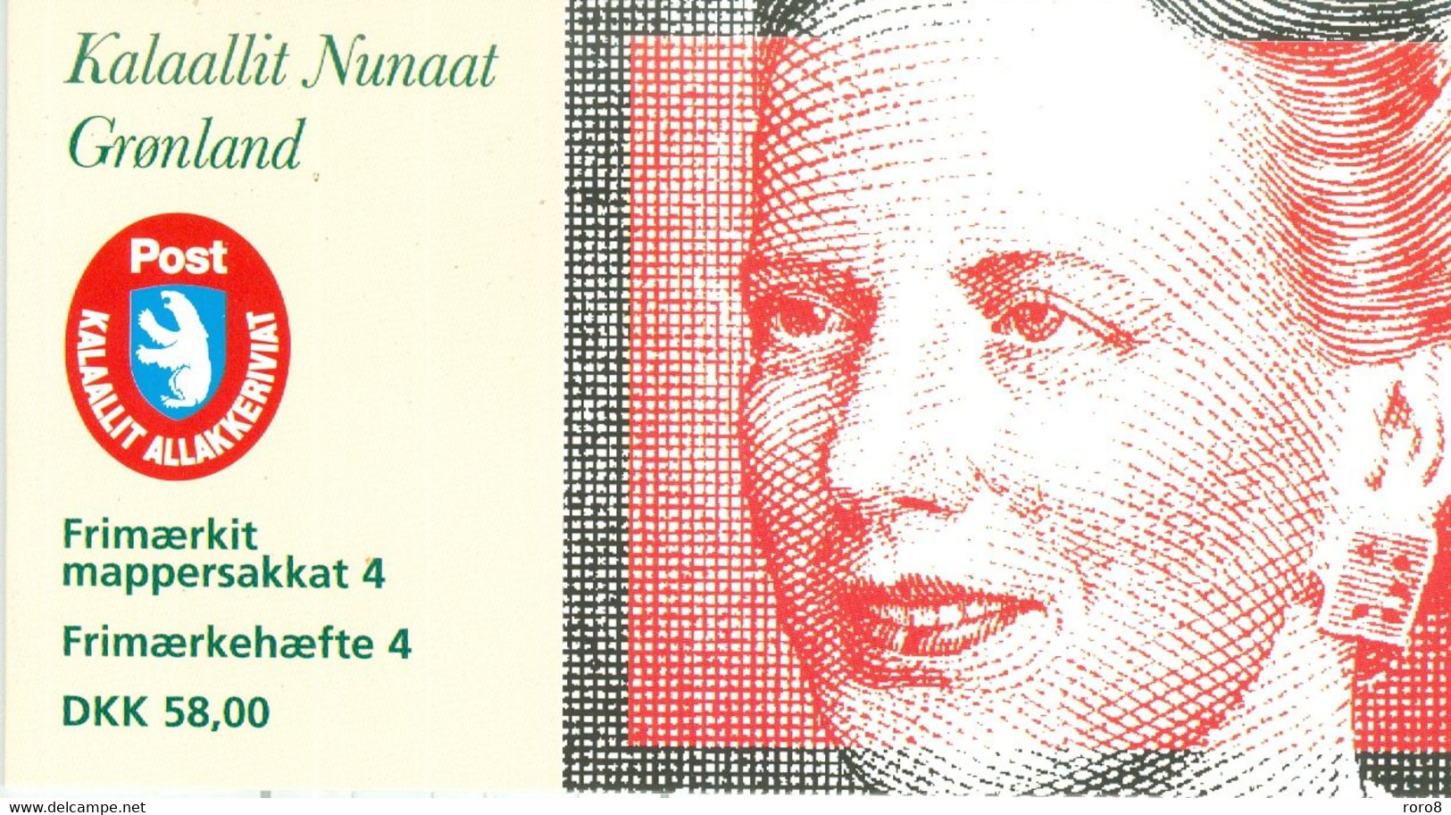 GROENLAND - Carnet N° C262a** MNH LUXE SCAN DU VERSO. Carnet De 58 K, Contenant 2 Feuilles De Timbres.. - Postzegelboekjes