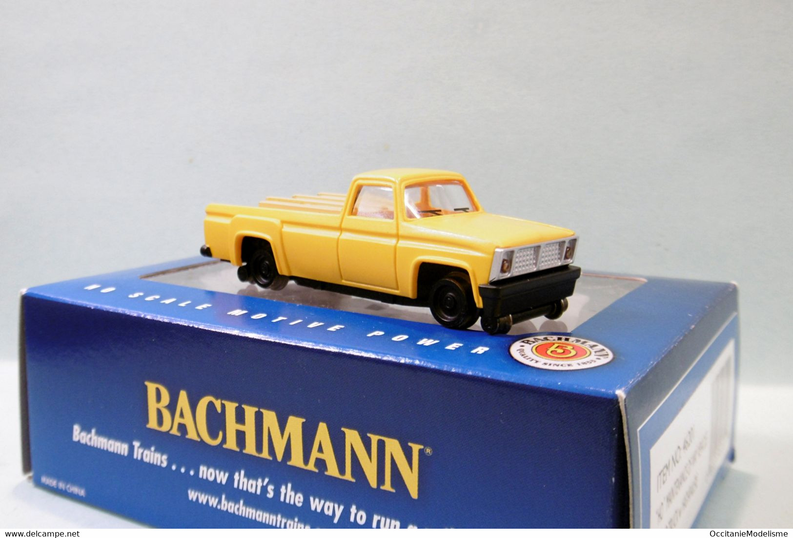 Bachmann - DRAISINE Pick-up Maintenance Des Voies Jaune Motorisé Réf. 46201 Neuf NBO HO 1/87 - Locomotives