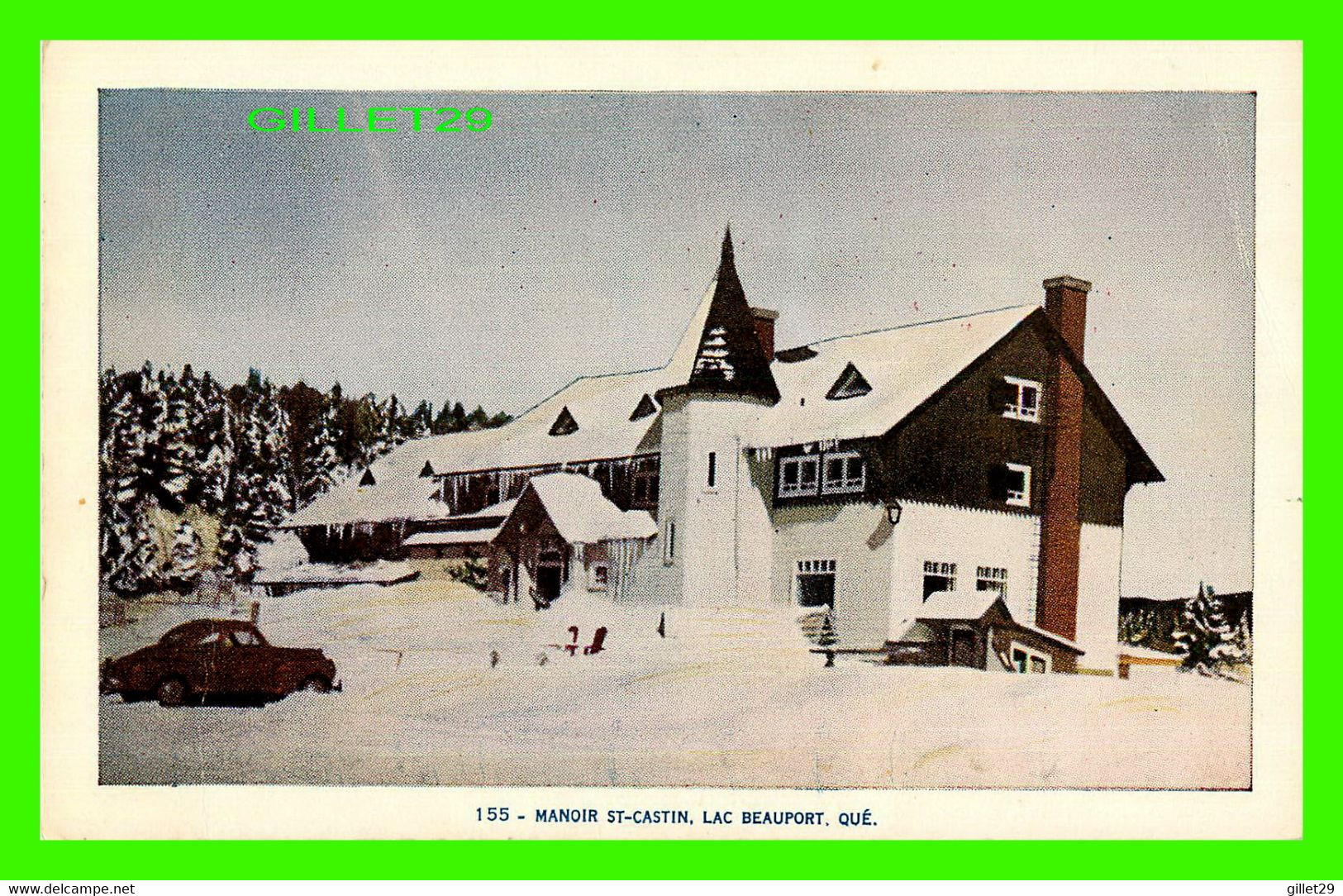 LAC BEAUPORT, QUÉBEC - MANOIR ST-CASTIN EN HIVER - LORENZO AUDET ENR, ÉDITEUR No 155 - - Québec - Beauport