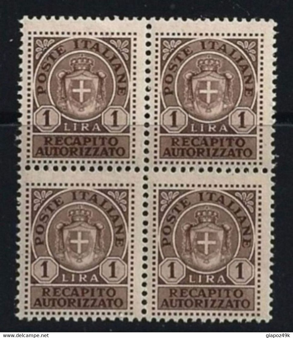 ● ITALIA - LUOGOTENENZA 1946  Recapito Autorizzato  N. 7 Nuovi **  Serie Completa  Cat. 40,00 € ️ Lotto N. 1681 ️ - Servicio Privado Autorizado