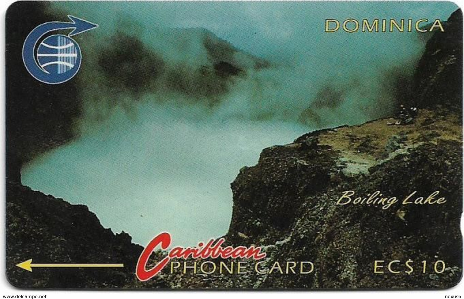 Dominica - C&W (GPT) - Boiling Lake - 4CDMA (Silver Stripe) - 1990, 35.000ex, Used - Dominica