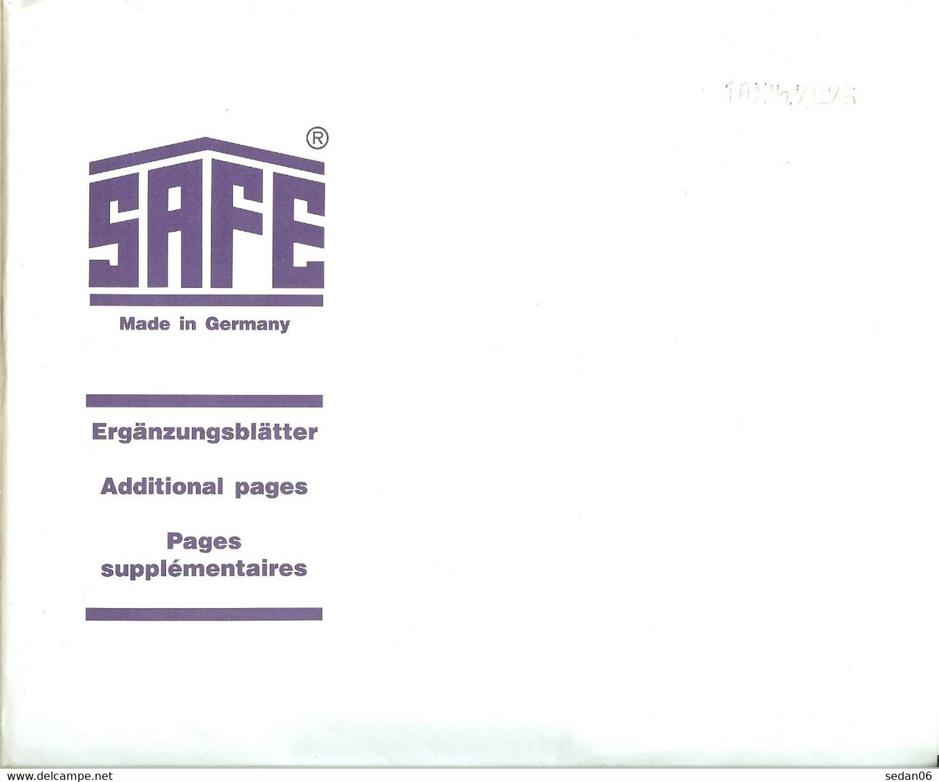 SAFE/I.D. - Feuilles COMPACT Pour FDC De FRANCE, 165x95 Mm (Jaunies) ( Réf.7875 ) - A Bandes