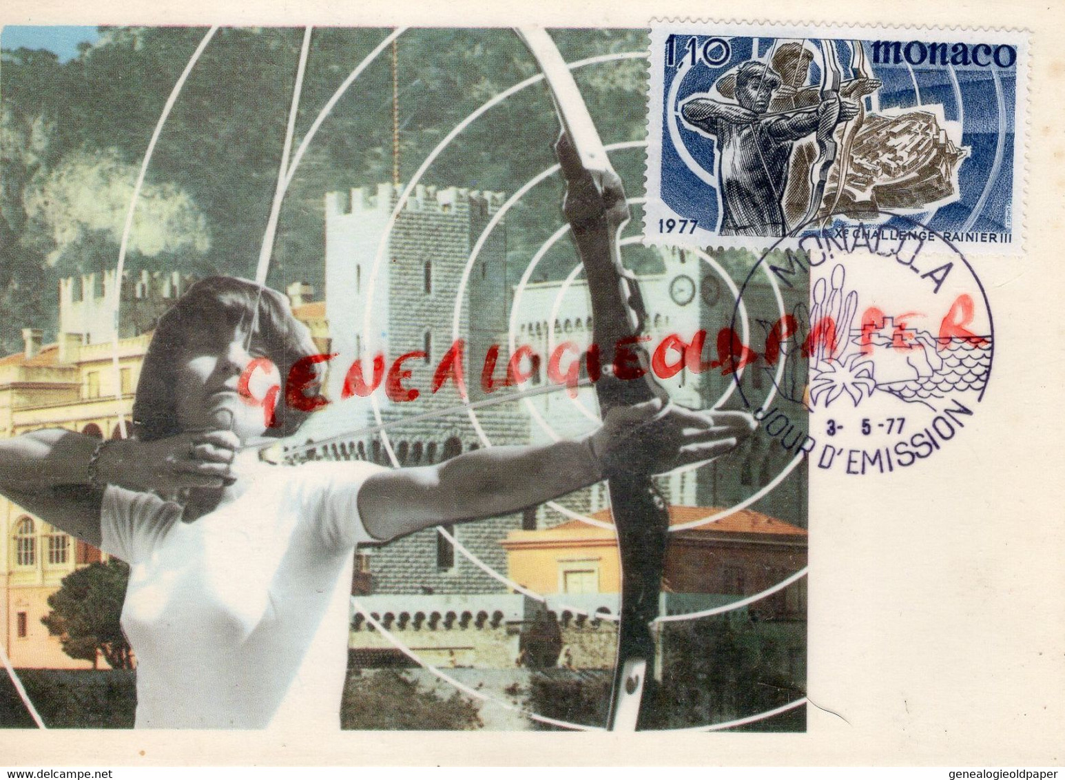 SPORTS X CHALLENGE INTERNATIONAL RAINIER III DE TIR A L' ARC - MONACO 1977 - Archery