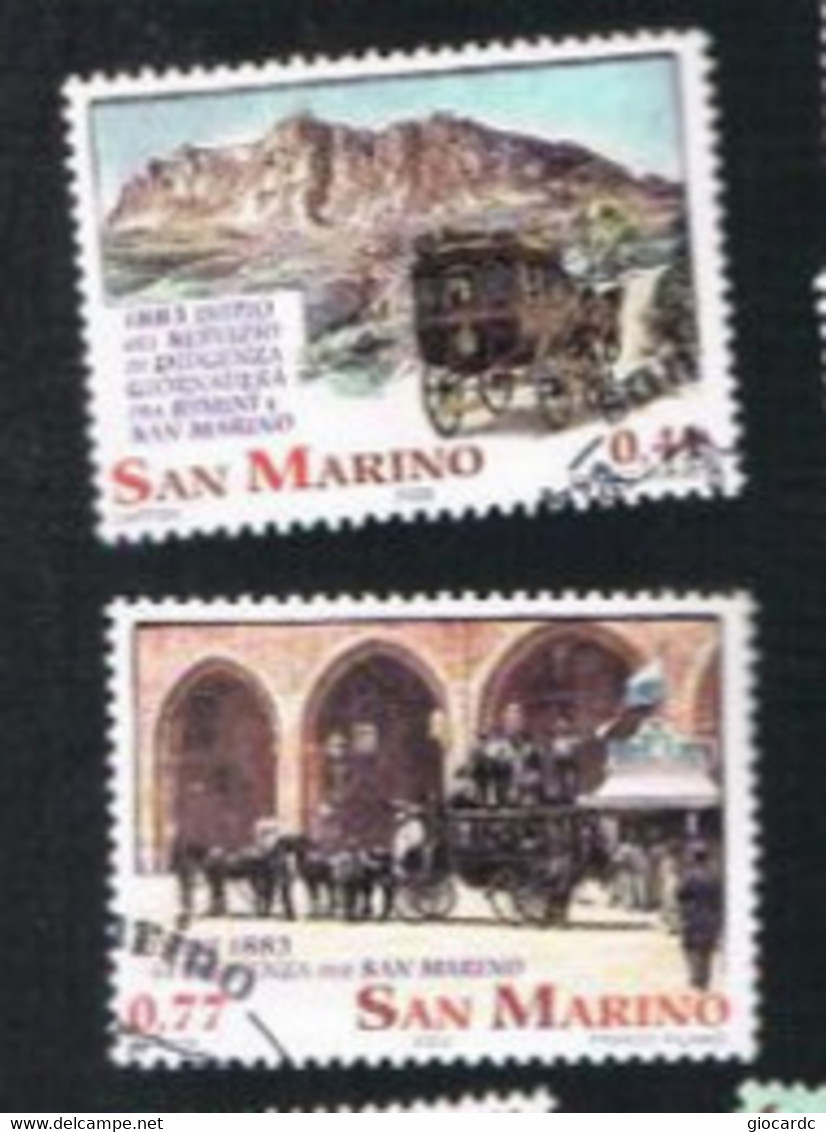 SAN MARINO - UN 1940.1941   -  2003 LA DILIGENZA PER SAN MARINO  (COMPLET SET OF 2)    - USED° - Oblitérés