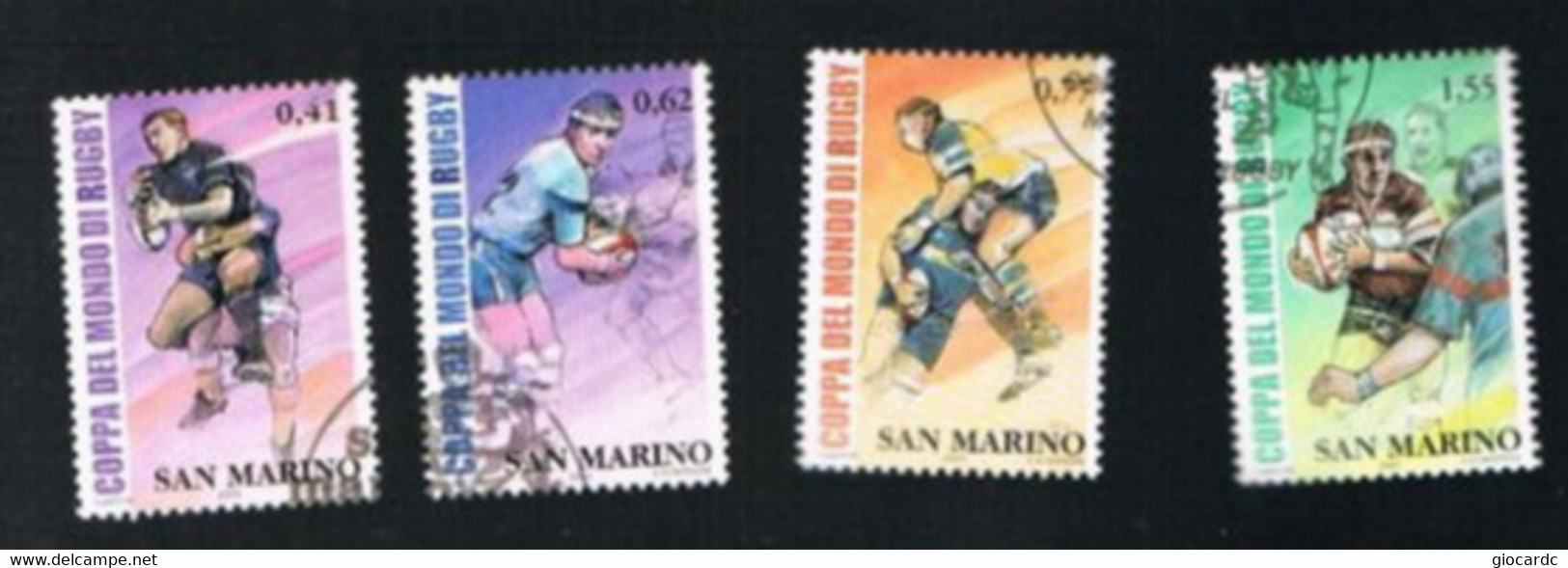 SAN MARINO - UN 1958.1961   -  2003 RUGBY: COPPA DEL MONDO   (COMPLET SET OF 4)    - USED° - Usados