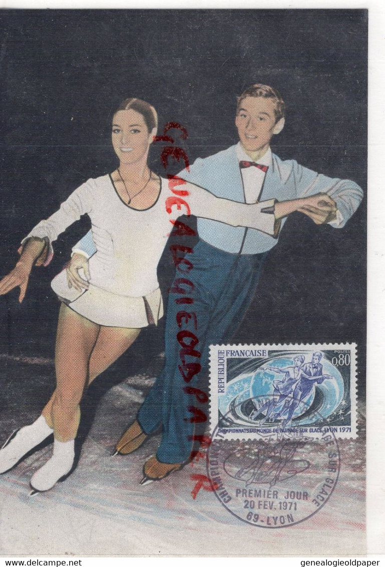 SPORTS CHAMPIONNATS DU MONDE PATINAGE SUR GLACE- LYON 1971- - Patinaje Artístico